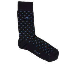 Hombre Fluchos CA0009 Calcetines Largos Azules y Cuadros